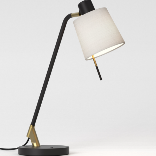 Edward Bordlampe Fra Astro Lighting - Sortgrå Stof