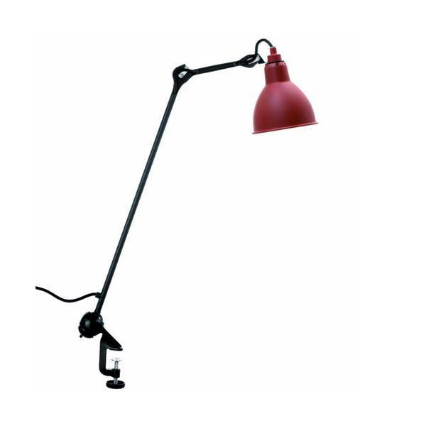 Lampe Gras N201 Bordlampe Mat Sort  Mat Rød