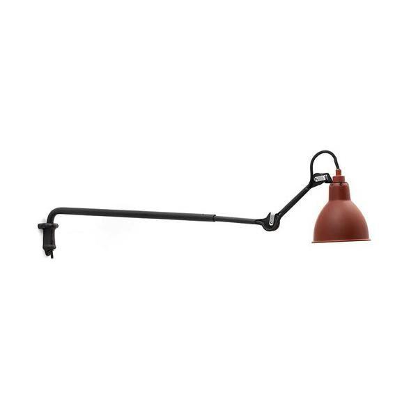 Lampe Gras N203 Væglampe Mat Sort  Mat Rød