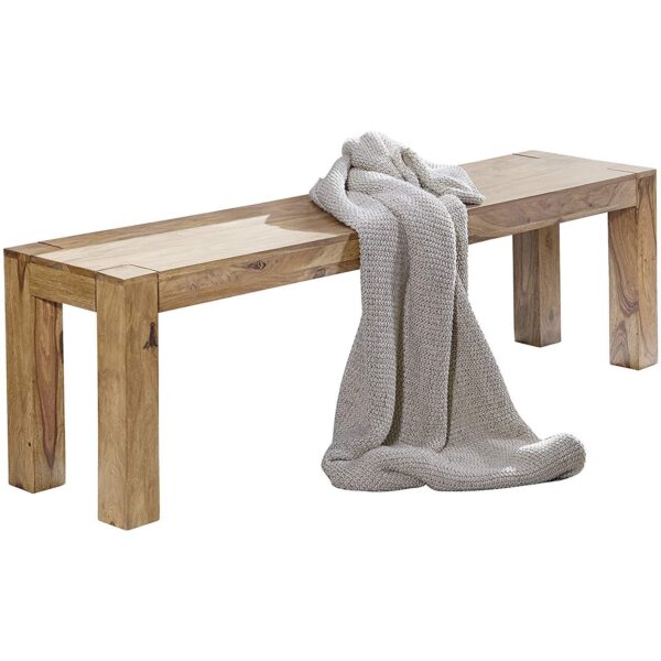 Håndlavet Spisebordsbænk I Fsc?-certificeret Træ Landligt Look 120 X 35 Cm