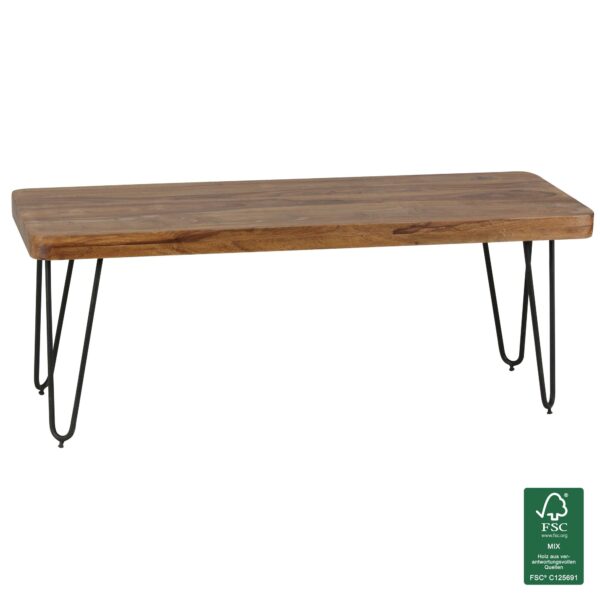 Håndlavet Spisebordsbænk I Fsc?-certificeret Træ 120 X 40 X 45 Cm