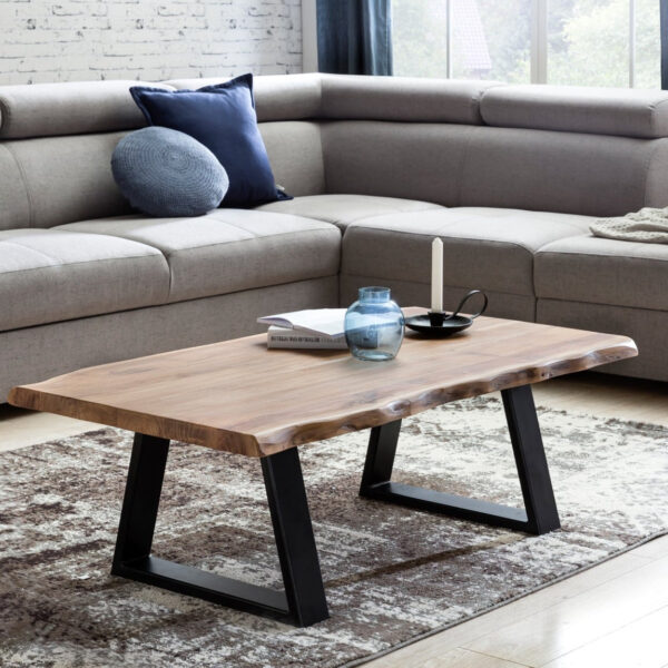 Håndlavet Sofabord I Massivt Akacietræ 115 X 60 Cm