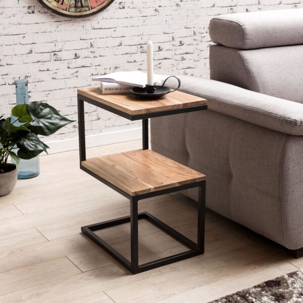 Sofabord I Massivt Træ S-form