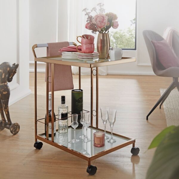 Barvogn Med Hjul I Glamour-stil 67 X 80 X 45 Cm