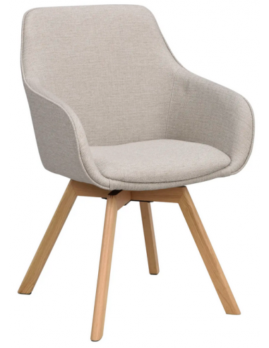 Alison 2 X Spisebordsstole Med Drejefod I Polypropylene H88 Cm - Egbeige