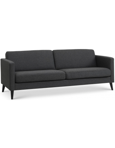 Askset 3-personers Sofa I Polyester B214 X D86 Cm - Sortantracit