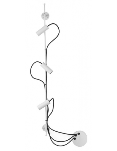 Clap Udendørs Væglampe I Aluminium H1022 Cm 3 X 6w Cob Led - Hvidsort