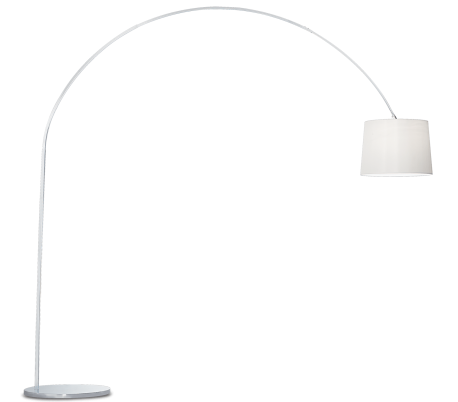 Dorsale Gulvlampe I Metal Og Tekstil H228 Cm 1 X E27 - Kromhvid