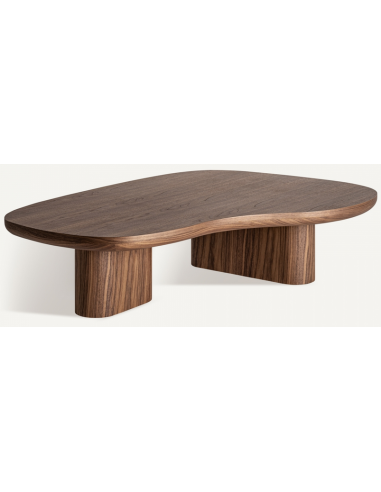 Dubi Organisk Sofabord I Mdf Og Fin?r 120 X 90 Cm - Valnød