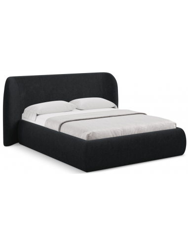 Hauke Sengeramme I Boucl? Med Opbevaring Og Sengegavl 140 X 200 Cm - Sort