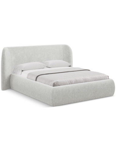 Hauke Sengeramme I Boucl? Med Opbevaring Og Sengegavl 180 X 200 Cm - Lys Beige