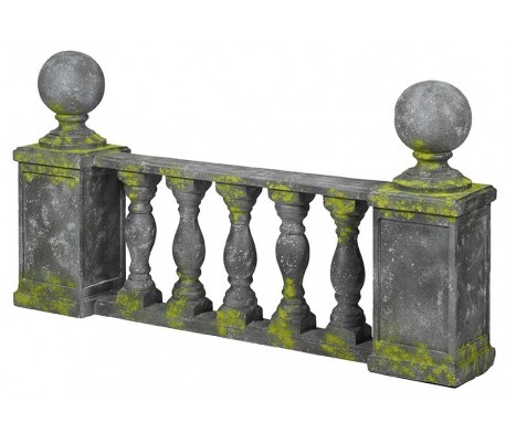 Havevæg I Fiberglas H79 Cm X B143 Cm - Antik Grå