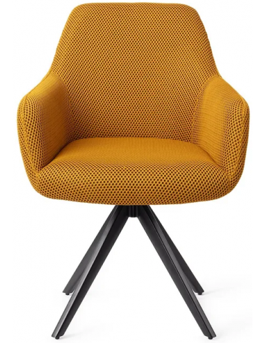 Hiroo Rot?rbar Spisebordsstol H84 Cm Polyester - Sortgroovy Gul