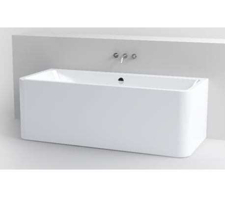 Inbe Væg Badekar 172 X 74 Cm Akryl - Hvid
