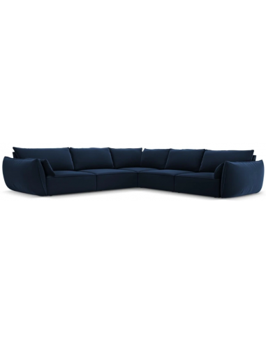 Kaelle Hjørnesofa I Velour B286 X D286 Cm - Blå