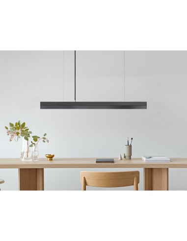 Langbordspendel I Beton Og Stål 92 Cm 25w Led - Mørk Betongunmetal