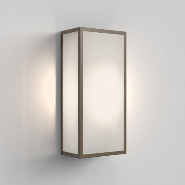 Messina 160 Frosted Væglampe Fra Astro Lighting - Bronze