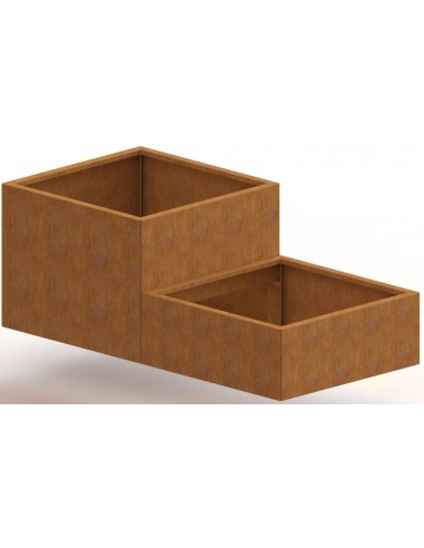 Miami Højbed Uden Bund H30-60 X B160 X D80 Cm I Corten Stål