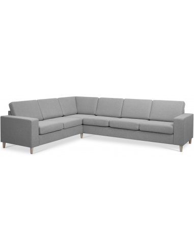 Panset Hjørnesofa I Polyester B295 X D230 Cm - Naturgrå