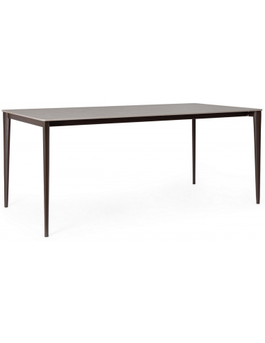 Reija Spisebord I Stål Og Porcelæn 180 X 90 Cm - Rustbrungråt Stenlook