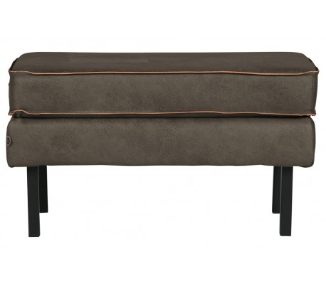 Rodeo Skammel I Læder 84 X 54 Cm - Vintage Armygrøn