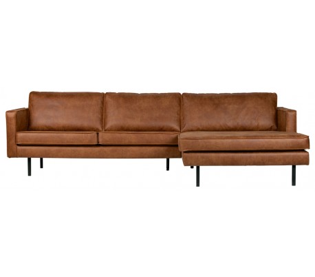 Rodeo Sofa Med Højrevendt Chaiselong I Læder B300 Cm - Vintage Cognac