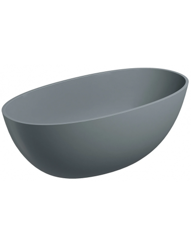 Shell M Fritstående Badekar I Solid Composite 148 X 75 Cm - Mat Askegrå
