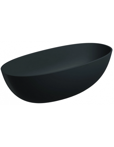 Shell M Fritstående Badekar I Solid Composite 175 X 78 Cm - Mat Sort