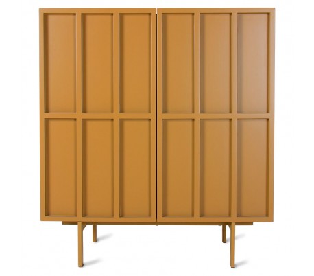 Sideboard I Mdf Og Metal H89 X B80 Cm - Orange