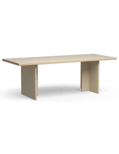 Spisebord I Eurolight Træ Og Mdf 220 X 90 Cm - Creme