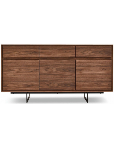 toyo-skaenk-i-stal-mdf-og-valnoddefiner-h82-x-b155-cm-sortvalnod