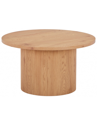 Vista Rundt Sofabord I Mdf Og Egetræsfin?r H45 X ø80 Cm - Eg