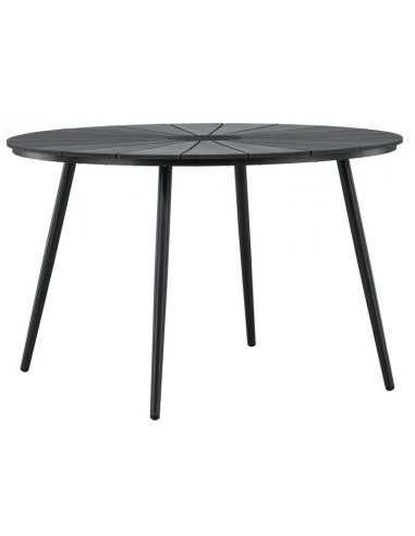 Vito Rundt Havebord I Aluminium Og Krydsfin?r H74 X ø120 Cm - Sort