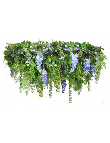 Wisteria Svævende Have I Kunstige Planter ø180 Cm - Grønblå