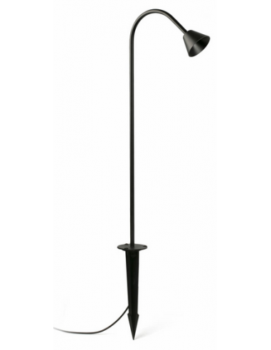 Lily Udendørs Bedlampe På Spyd I Stål Og Glas H65 Cm 1 X 3w Cob Led - Sort