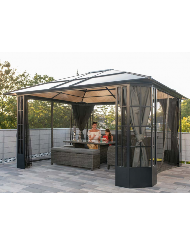 Savino Pavillon I Aluminium Og Polyester H280 X B4225 X D397 Cm - Sort