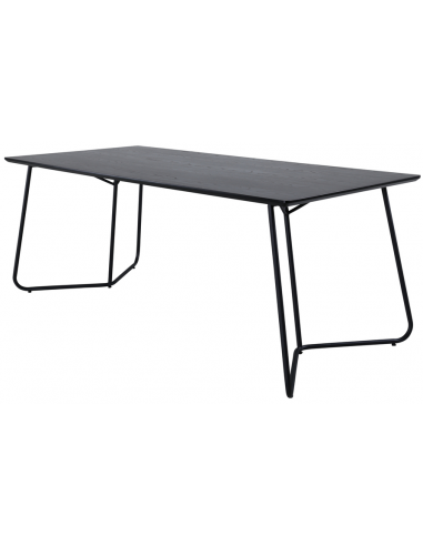 Petra Spisebord I Stål Og Mdf 190 X 90 Cm - Sort