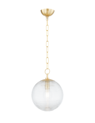 Sara Loftlampe I Stål Og Glas ø265 Cm 1 X E27 - Aldret Messingklar