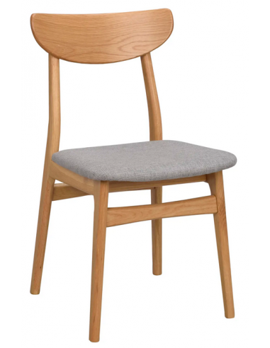 Rodham 2 X Spisebordsstole I Egetræ Fin?r Og Polyester H82 Cm - Eglysegrå